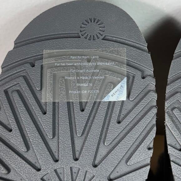 New UGG Women's Disquette Slipper in Charcoal Suede Size 7 - Picture 8 of 9